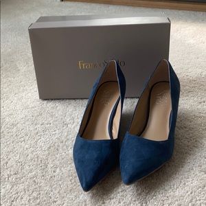 Franco sarto blue suede alexana  wedges